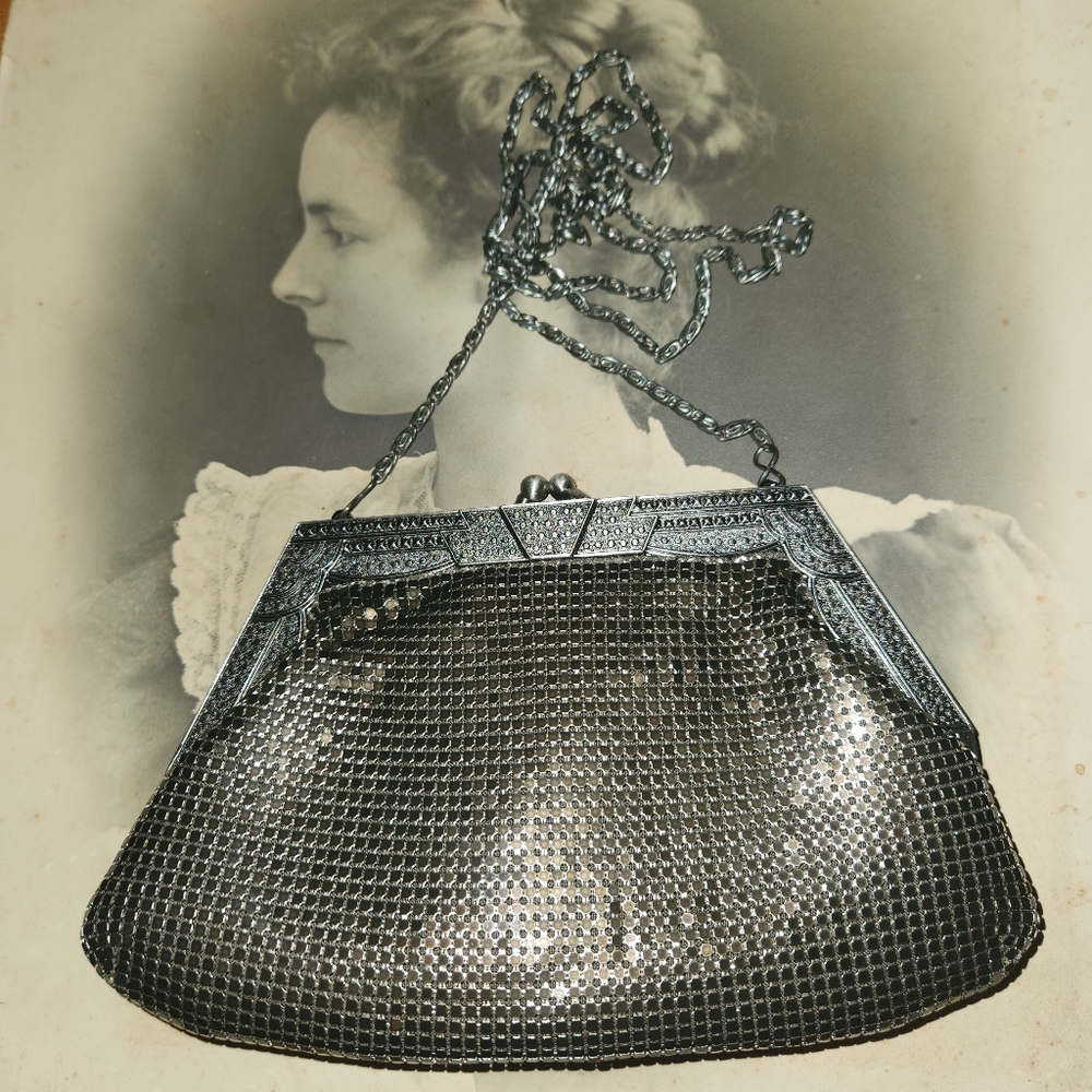 Metal Mesh Art Deco Style Fiona Evening Bag Purse
